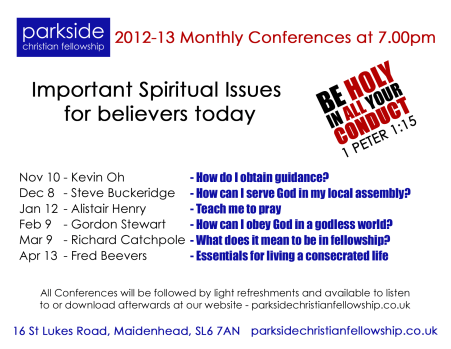 Monthly Conferences 2012-13