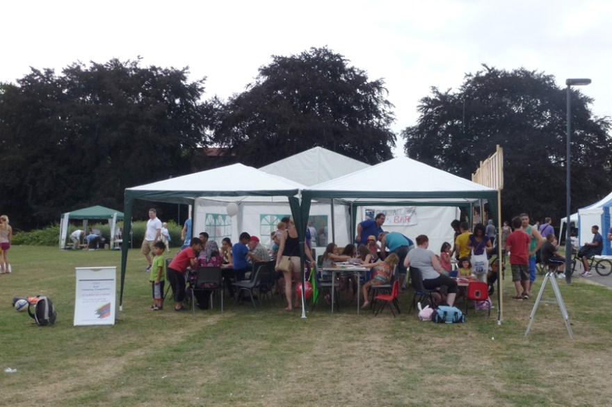 The inclement weather drew more into the marquees